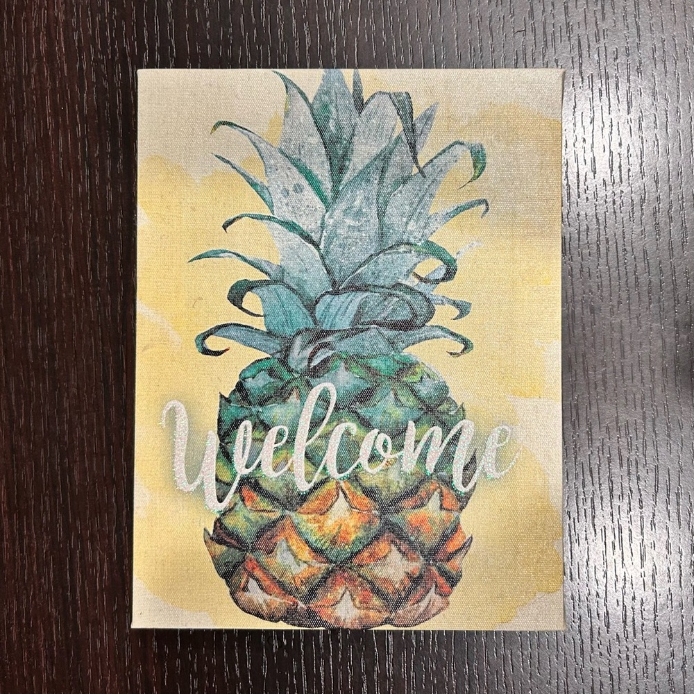Pineapple Welcome Canvas Art